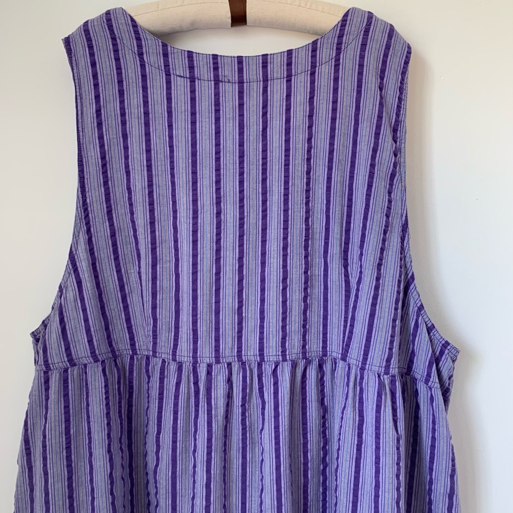 Liz & Me Purple Striped Midi Dress - Picture 4 of 12